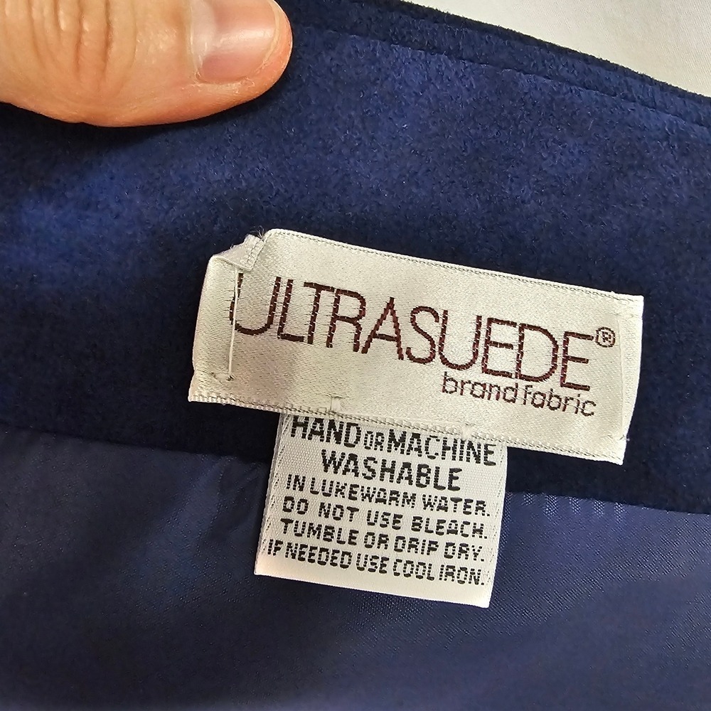 Vintage Adolf Schuman For Lilli Ann Blue Uktra Suede Blazer - Picture 4 of 7